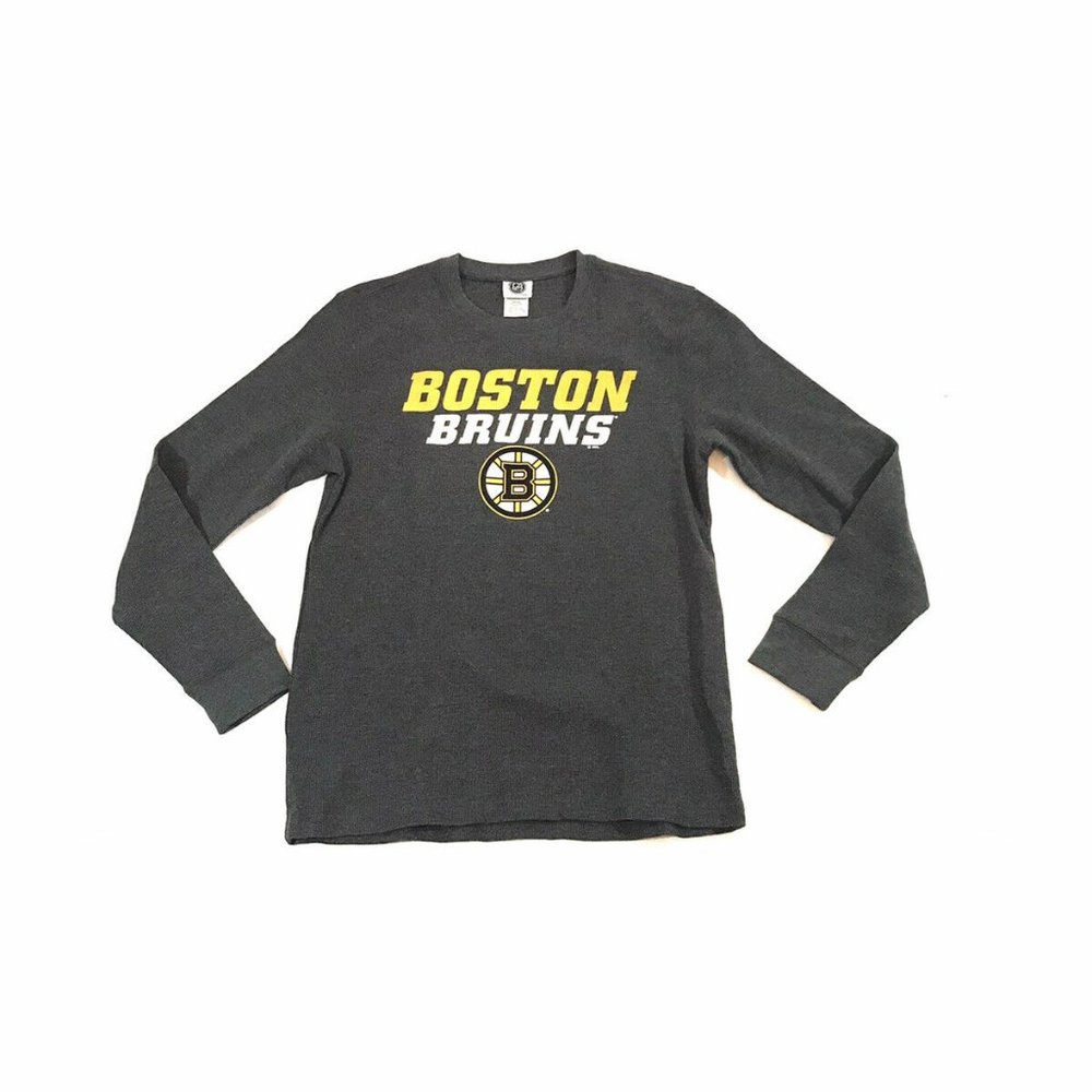 NHL Boston Bruins Thermal Long Sleeve Shirt Cotton